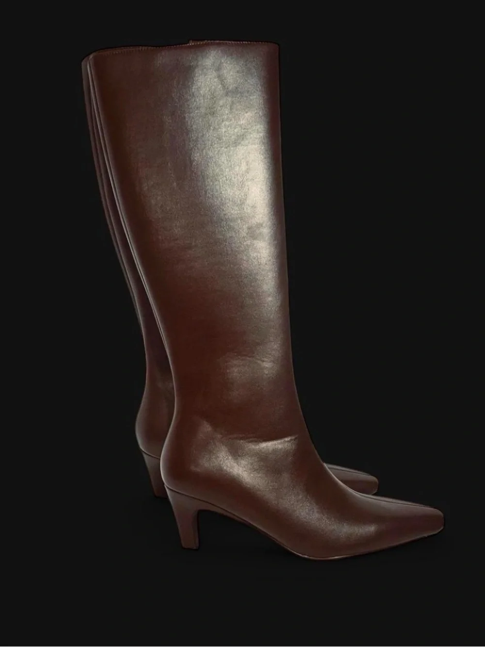 NWOB | French Connection Becky Kitten in Chocolate Brown Heel Boots Size 8